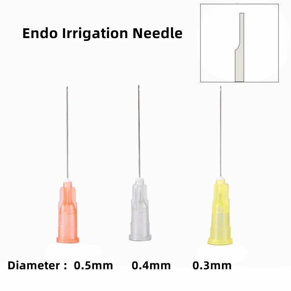 

100pcs /Set Length 25mm Diameter 0.3/0.4/0.5mm Dental Endo Irrigation Needle Tip Root Canal Lateral