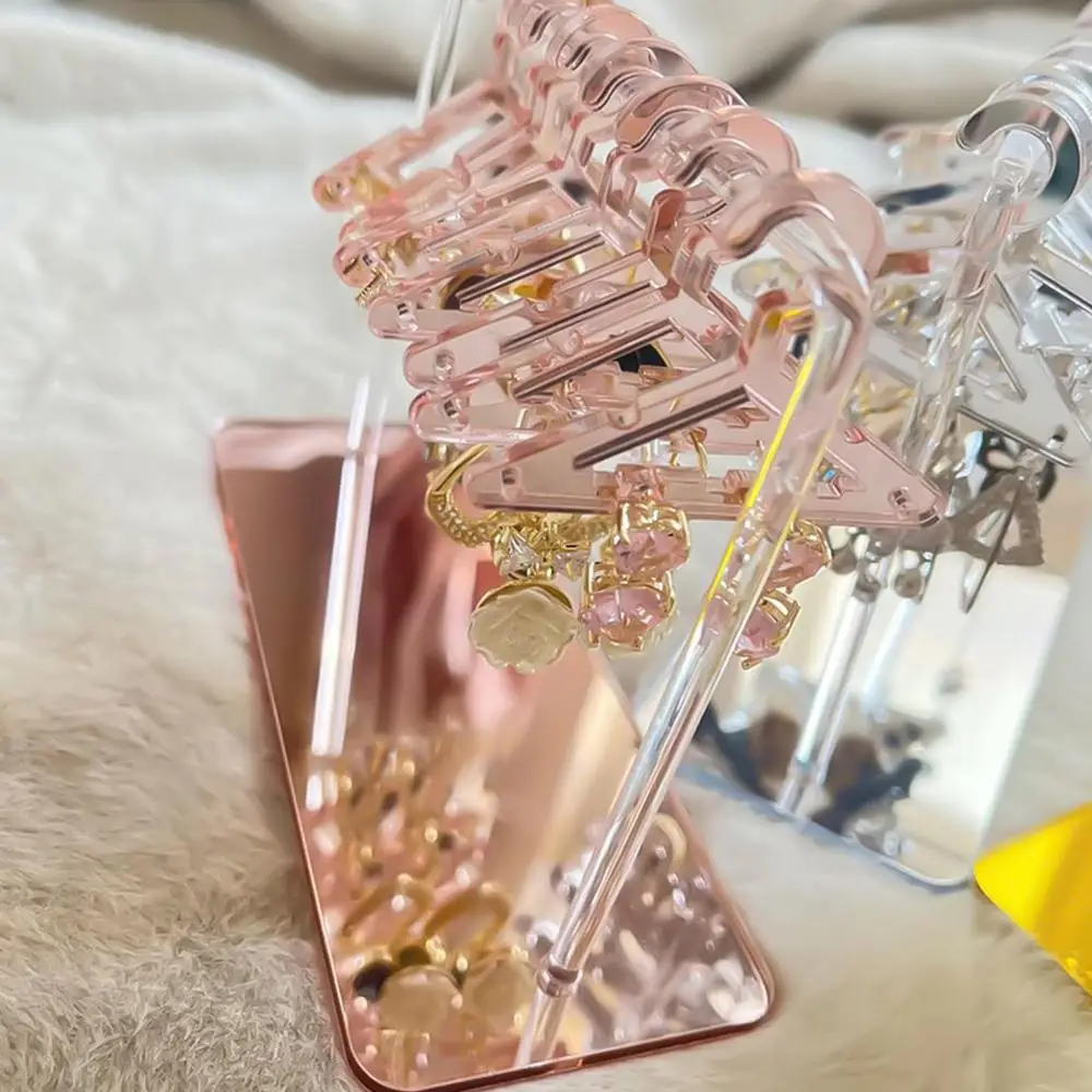 Description Picture 4 of itemAcrylic Earring Hanger Rack With 8pcs Mini Hangers Earrings Hanging Storage Rack Jewelry Display Stand Fashion Dresser Organizer