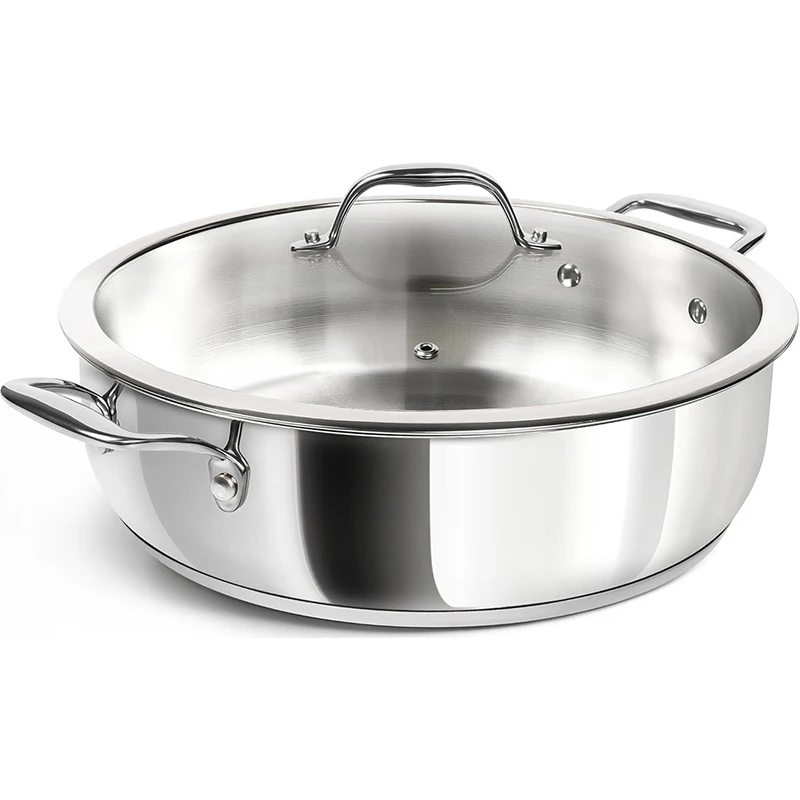 Wok Michelangelo Con Coperchio Padella Nido D'ape 34cm Wok In Acciaio Inox Cabilock 34cm - Padella Antiaderente A Nido D'Ape Per Fritture Wok Lagostina Padella Wok 31.5 Cm