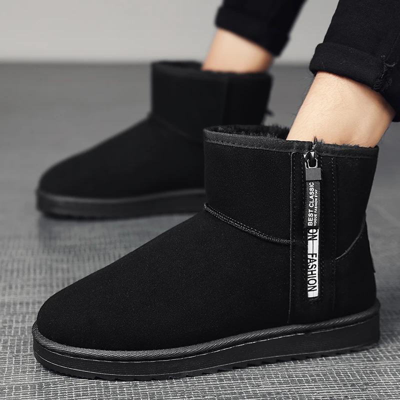 2024 Winter Men's Waterproof Slip Resistant Snow Boots Designer Padded Warm Cotton Shoes Men's Platform Shoes Tenis De Mujer
