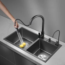 

Undermount Kitchen Sink Stainless Steel Tidy Washing Sink Bathroom Soap Dispensor Stretch Faucet Cuisine Kitchen Accessories