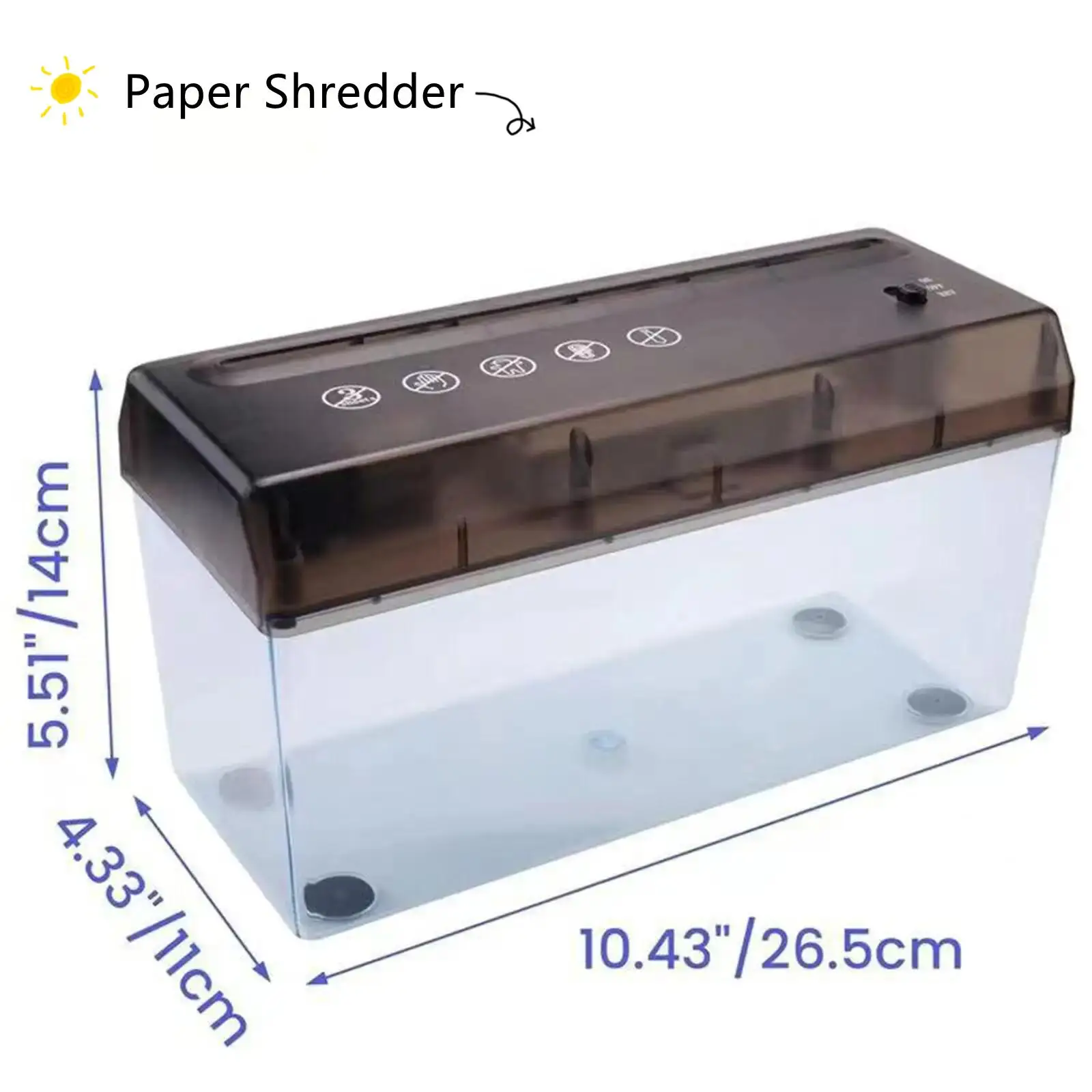 Mini USB Paper Shredder - A6 Electric Shredder For Home Office & Personal Documents