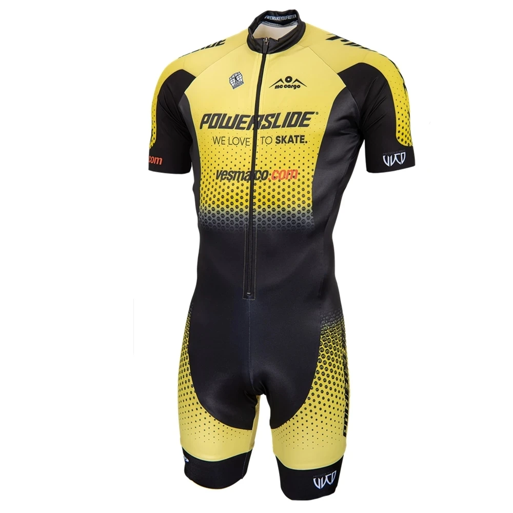 Skating jumpsuit Men's Jumpsuit Short Sleeve Inline Roller Skating Speed Skinsuit Ciclismo Ice Skating Race Roller Clothing