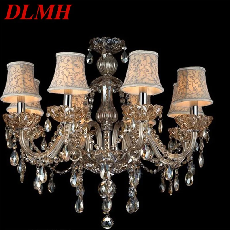 

DLMH Modern Luxury Chandelier Lamps LED Crystal Pendant Hanging Light Fixtures for Home Hotel Villa Hall