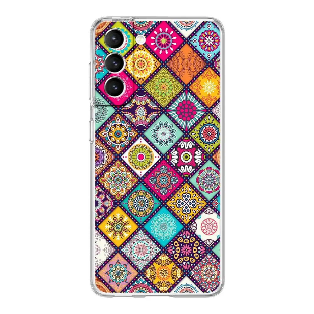 Mandala Flower Totem Clear Silicone Phone Case - Soft Protective Cover