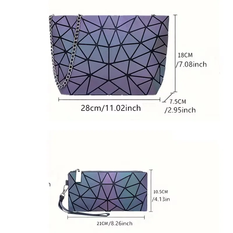 Borse da donna Borsa a tracolla geometrica di lusso Set
