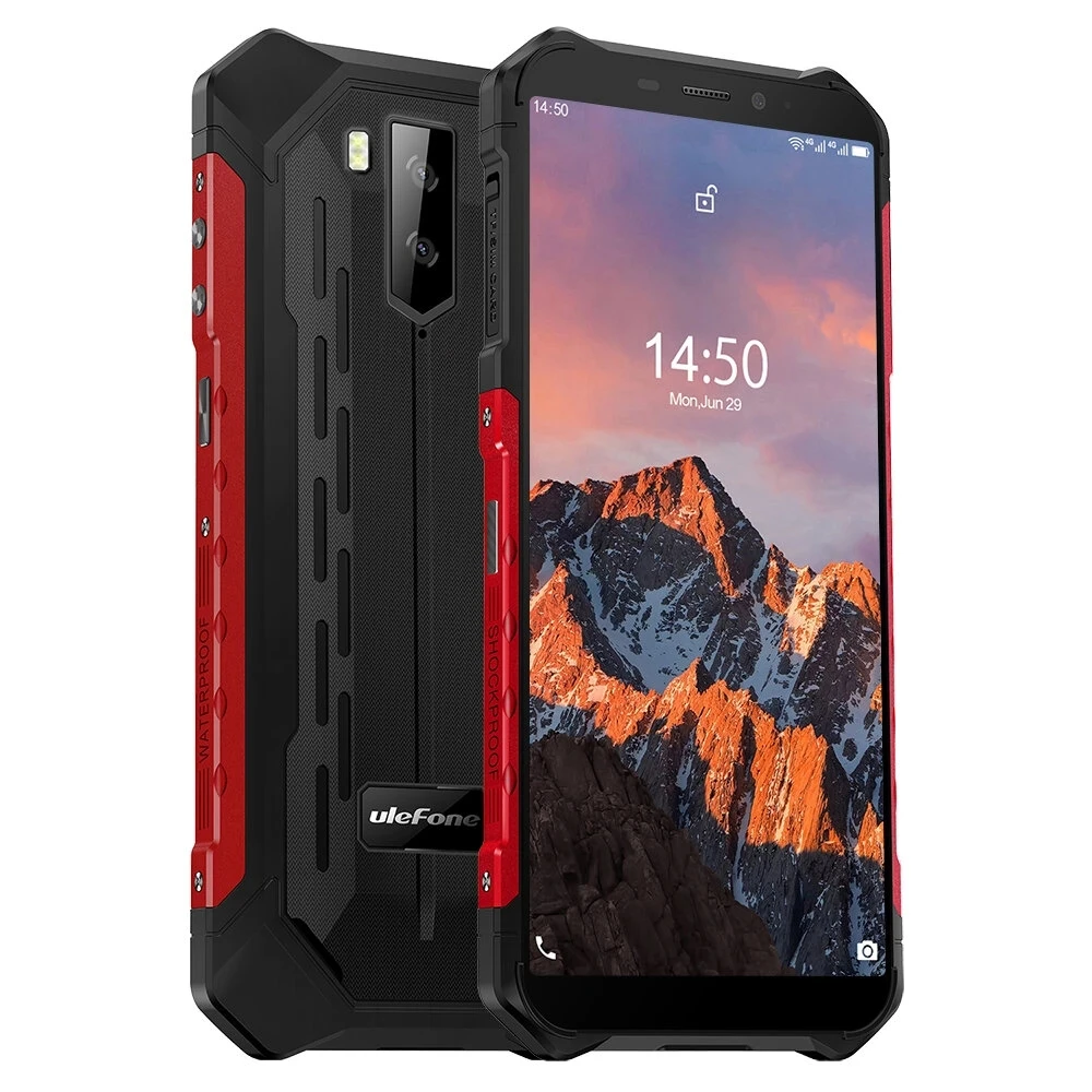 

Ulefone Armor X5 Pro Rugged SmartPhone 5.5 Inch NFC 4GB RAM 64GB ROM 5000mAh MT6762 Octa Core IP68 IP69K Waterproof Mobile Phone