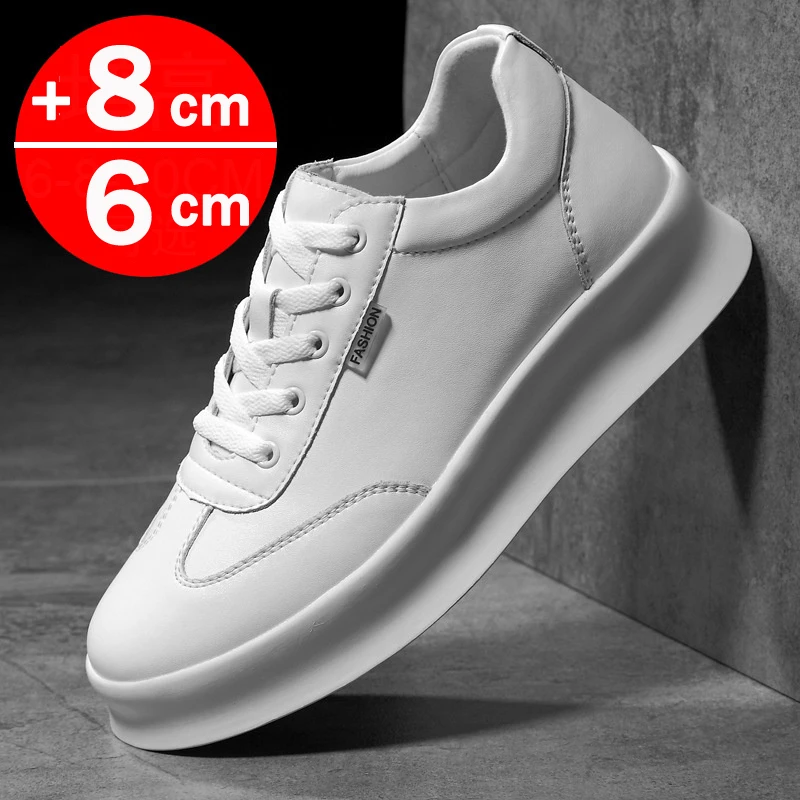 

Sneakers Men Elevator Shoes Height Increase Shoes For Men Taller Male Men's heightening shoes white Hidden increased shoes