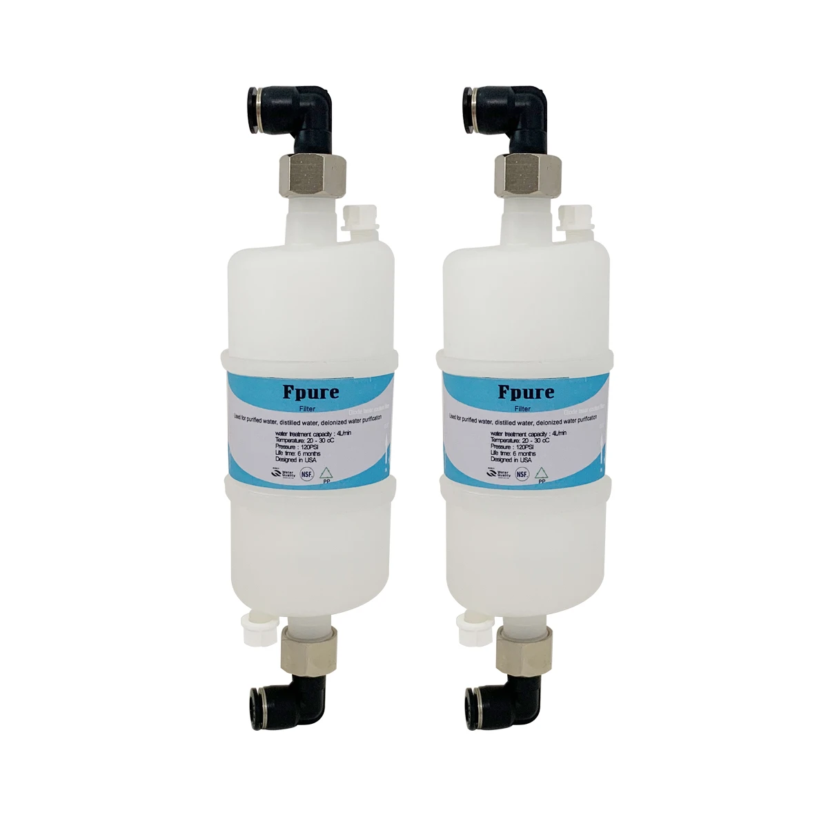 Water Filter 2 Pack of Diode Laser coolant water filter For 808nm Diode Laser Machine Cooling include Connectors 10mm tube OD