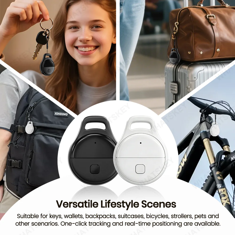 Enhanced Bluetooth GPS Tracker with Anti-Loss Alert and Locator for Keys, Pets, and Personal Items