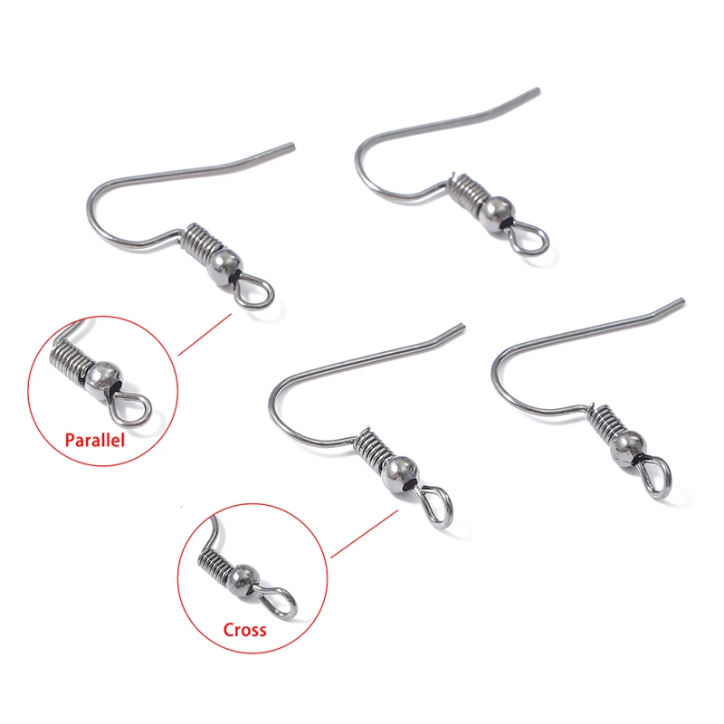 HEALEEP 200PCS Iron Ear Hook Earrings Hooks Ear Hook Earrings Earring Hoops  DIY Earring Hooks Earring Wire Gold Hook Earrings Beading Hoop Hand