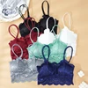 Women Sexy Lace Bras Top Comfortable Bralette Solid Color Underwear Female Hollow Out Wireless Breathable Lingerie Seamless Bra 1