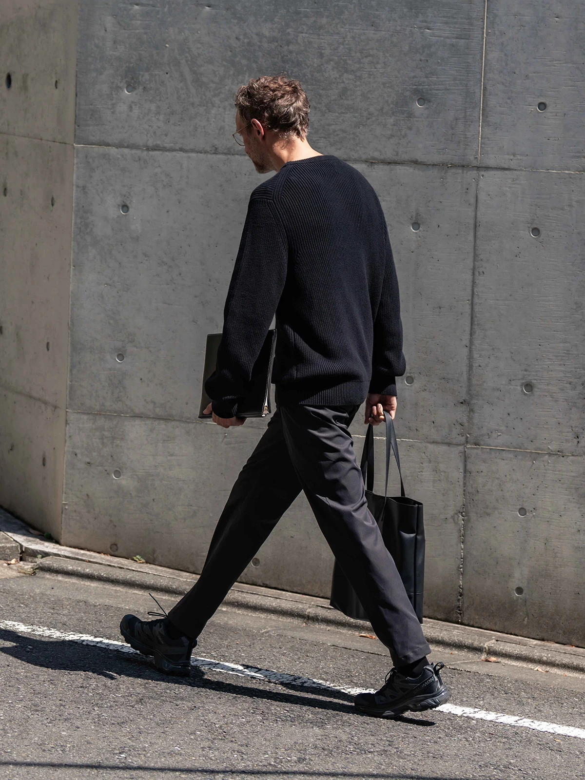 Autumn and winter heavy cashmere commuter crew neck sweater casual sweater