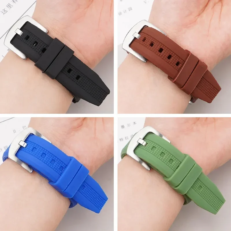 Premium Soft Breathable Silicone Waterproof Sport Watch Strap Accessories