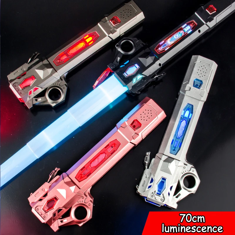 Children Colorful Glowing Sword Toys decompression toy laser sword telescopic toy retractable sword toy cosplay toy cosplay prop Telescopic Music Laser Sword 2-in-1 Rotating Decompression Toy Light Kids Adult Toys