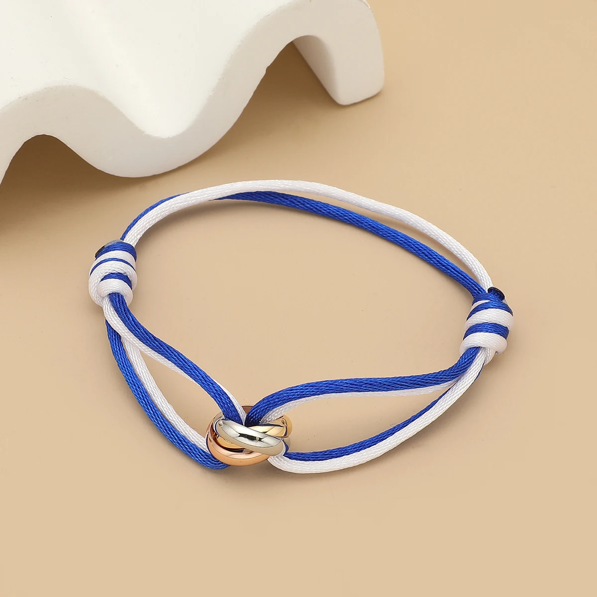 Fashion Rope Bracelet with Creative Colorblock Design - Men's & Women's Accessory Gift