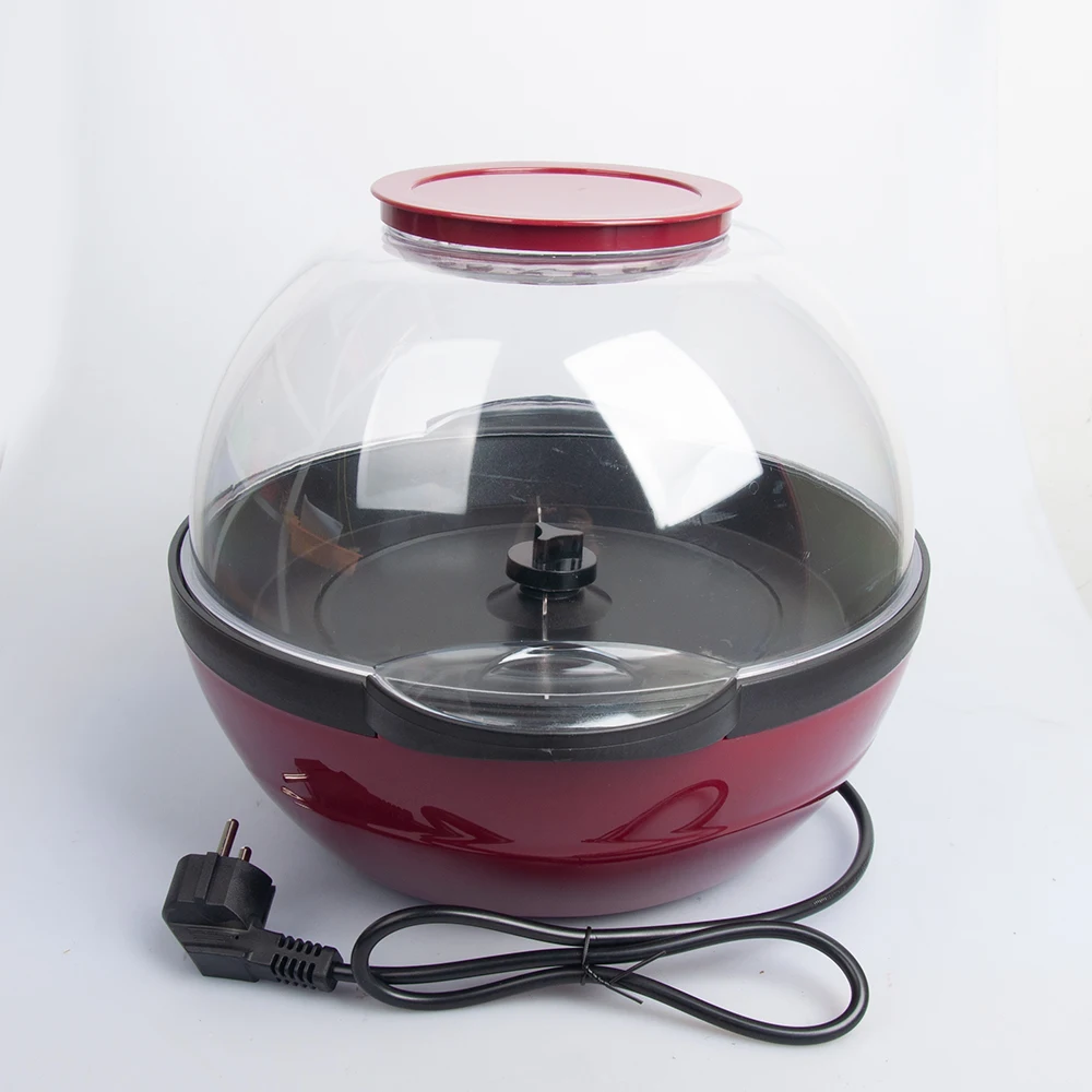 Popcorn Maker Machine Nonstick Plate Electric Stirring Quick-Heat Technology Cool Touch Handles Healthy Less Fat 850W