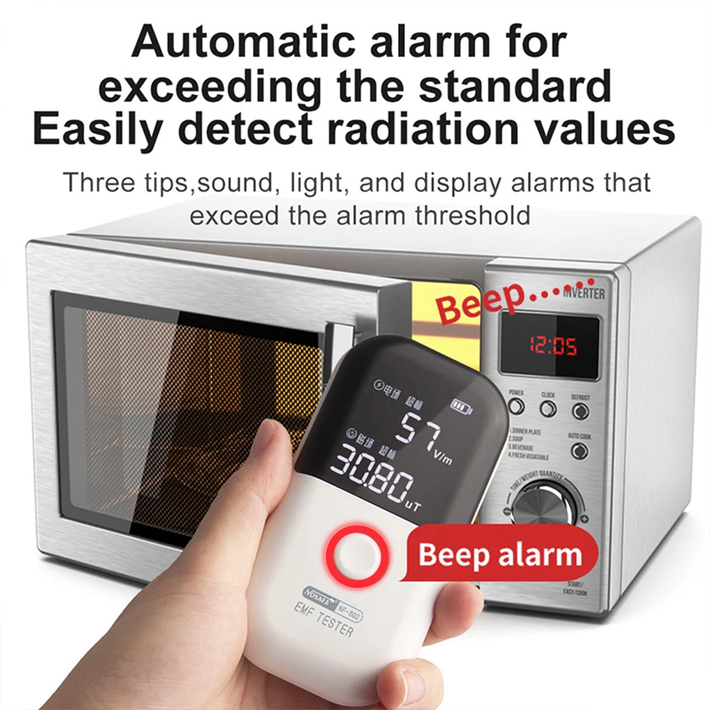 NF-602 Handheld Radiation Detector Geiger Counter Meter Electromagnetic Radiation Tester Magnetic Field Detector