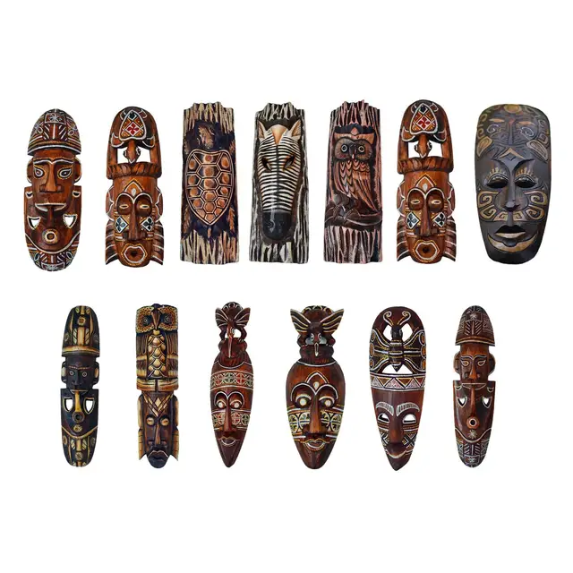 Cm african decor wall decor aboriginal statue africa scratch wooden forest exotic solid wood mask