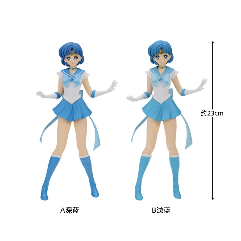 

Anime Action Figure Bandai Sailor Moon Eternal Figure Glitter Glamours Super Sailor Mercury Model Toys Collectible Kids Gift Toy