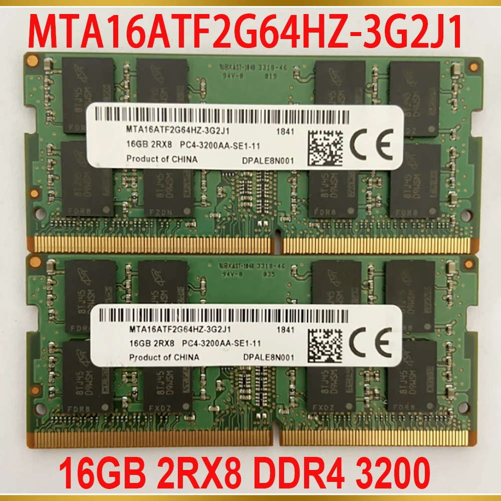 1Pcs For MT RAM 16G 16GB 2RX8 DDR4 3200 Notebook Memory MTA16ATF2G64HZ 3G2J1