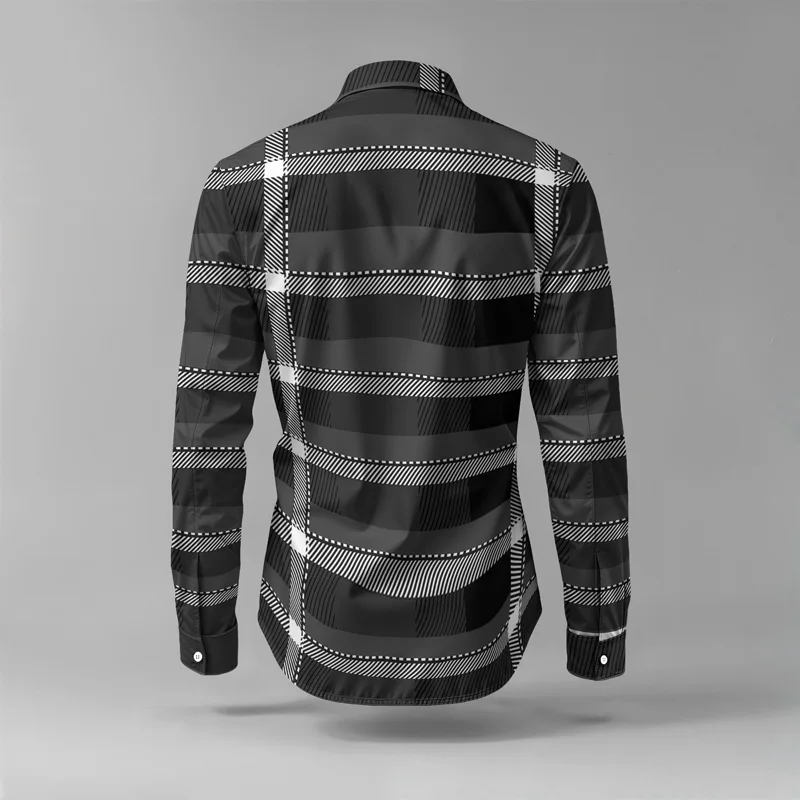 Set di camicie da uomo primavera estate 2025, stampate, alla moda, semplici, in due pezzi, a maniche lunghe, stile urbano di alta qualità_voghion.com