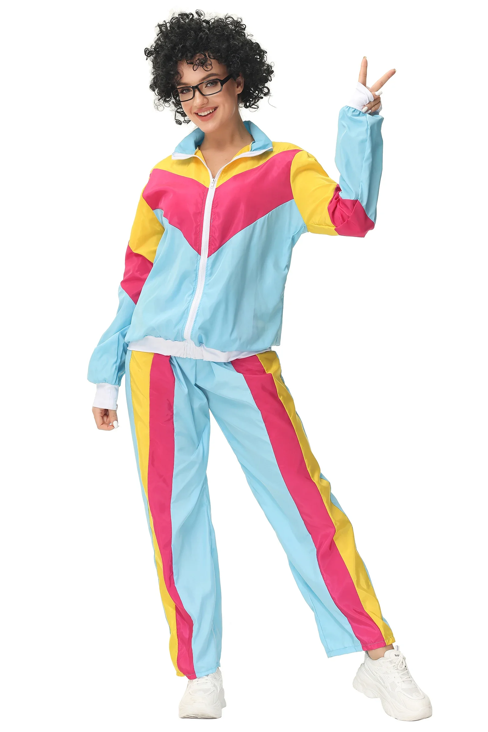 

Women Hippie Cosplay Fancy Dress Vintage 1980's Rock Disco Costume