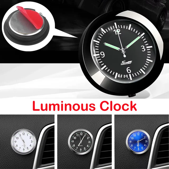 Car Clock Luminous Automobiles Internal Stick-On High-quality Cars Clocks Sticker Electronic Dial Decorative Auto Accessories