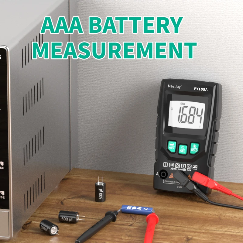 MASTFUYI Digital Multimeter AC/DC Transistor Tester Electrical NCV Test Meter Profesional Analog Auto Range Smart Multimetro 4