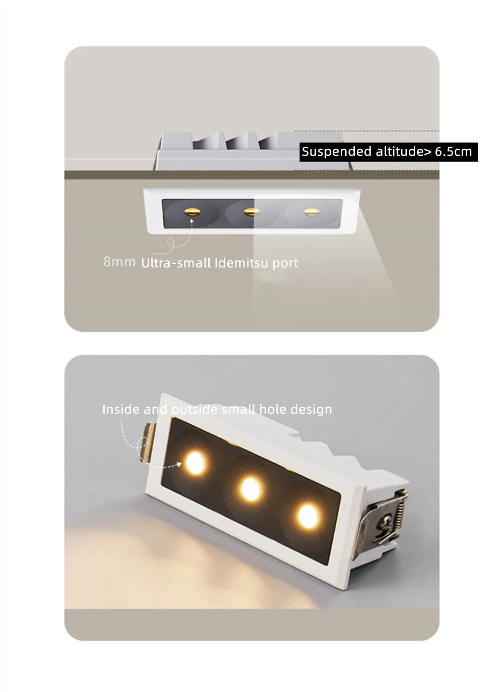 dimmable downlights led grille light anti-glare rectangular linear spotlight home living room aisle plant decorative lighting high color rendering led downlights bunnings