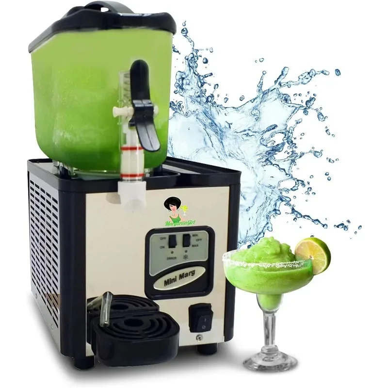 Margarita Girl Single-Bowl Mini Size Frozen Slushy Drink Machine-Versatile High-Capacity Model Features a 1.6-Gallon Bowl