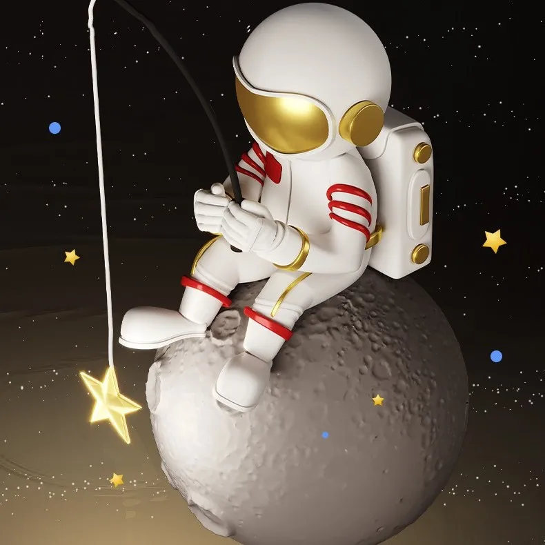 Astronaut LED Chandeliers led chandelier ceiling light For Children Room Boy Study Ceiling Pendant lamp Remote Control nursery Bedroom Indoor Lighting