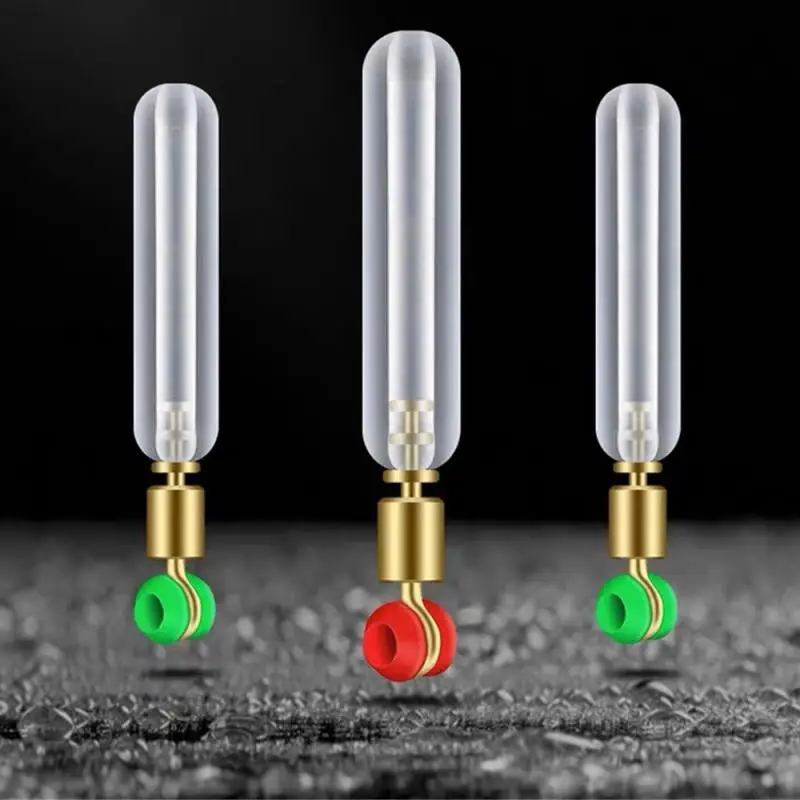 10-Silicone Fishing Float Holder Copper Head Swivel 360 Degree Rotating Freely Anti knot Float Rest Accesories