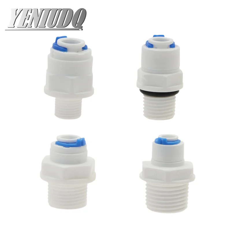 1/4 Zoll 3/8 Zoll Wasserfilter-Schnellverbinder auf 1/2 Zoll 3/4 Zoll Außengewinde/Innengewinde, gerade Anschlüsse, RO-Wasserfilteranschluss – Detail 3