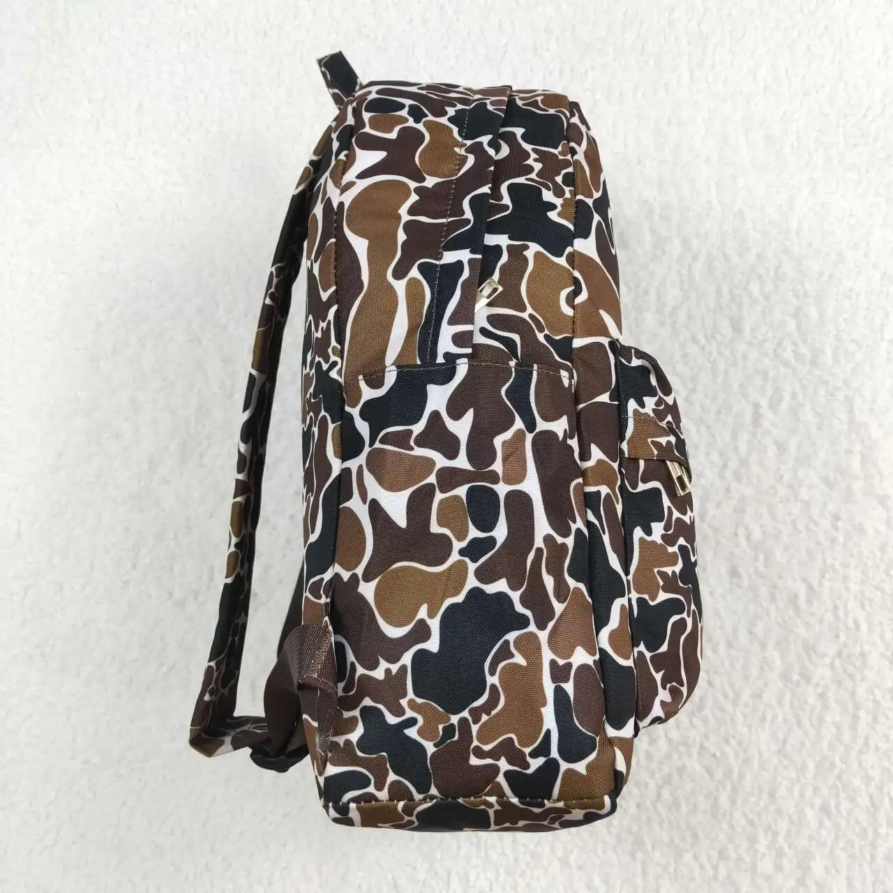 Western Fashion Baby Kids Boys Brown Camo Backpack Zip Back Bags Wholesale Boutique Children Back To School Bags 4