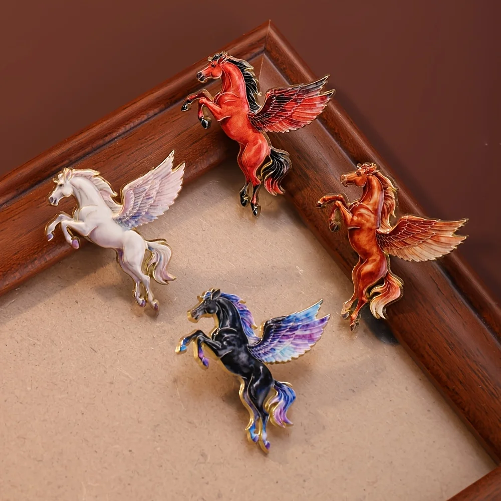 Elegant Horse Enamel Pin | Fashionable Animal Brooch & Lapel Badge Jewelry Gift