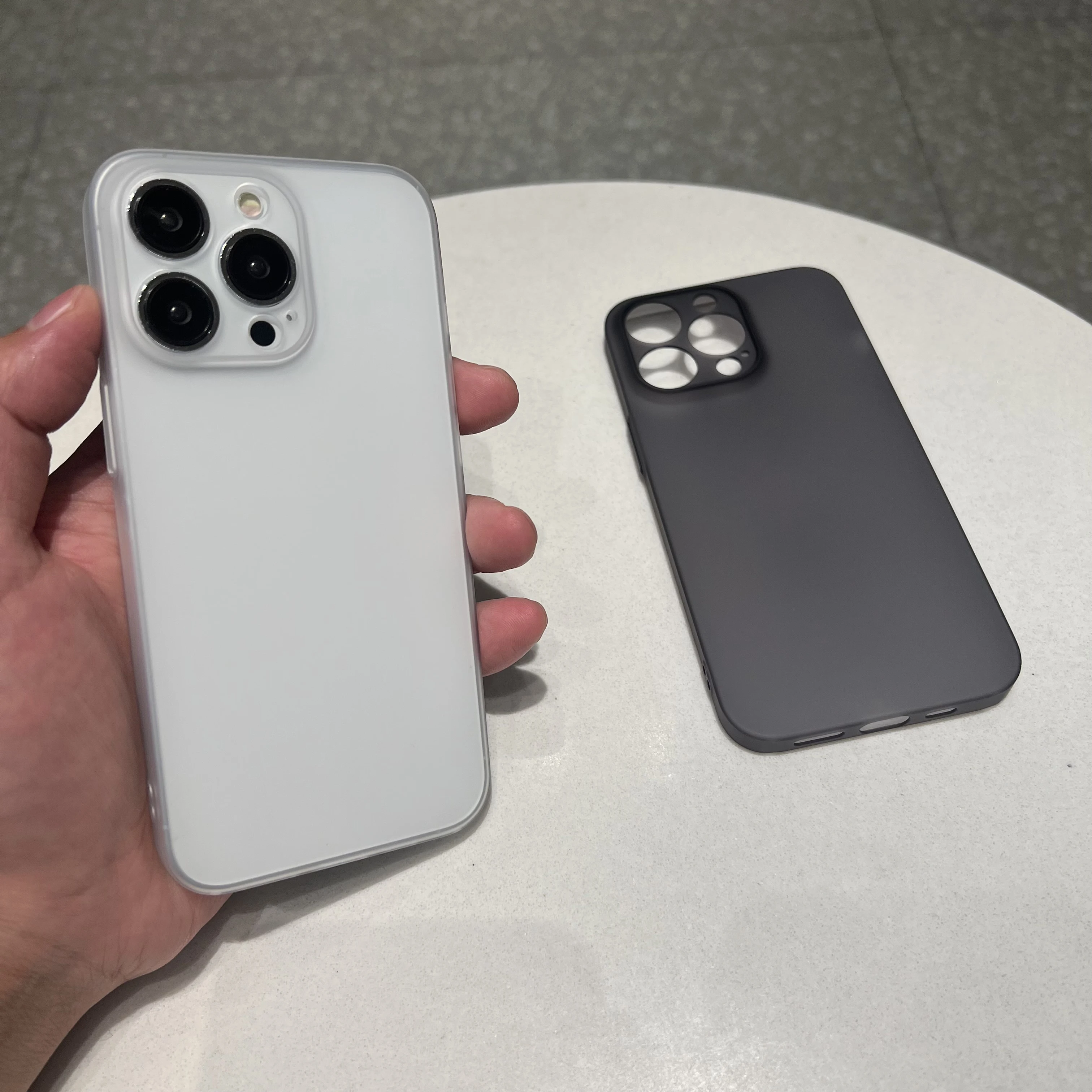 Sleek Black Matte Ultra-Thin Soft TPU Silicone Back Cover