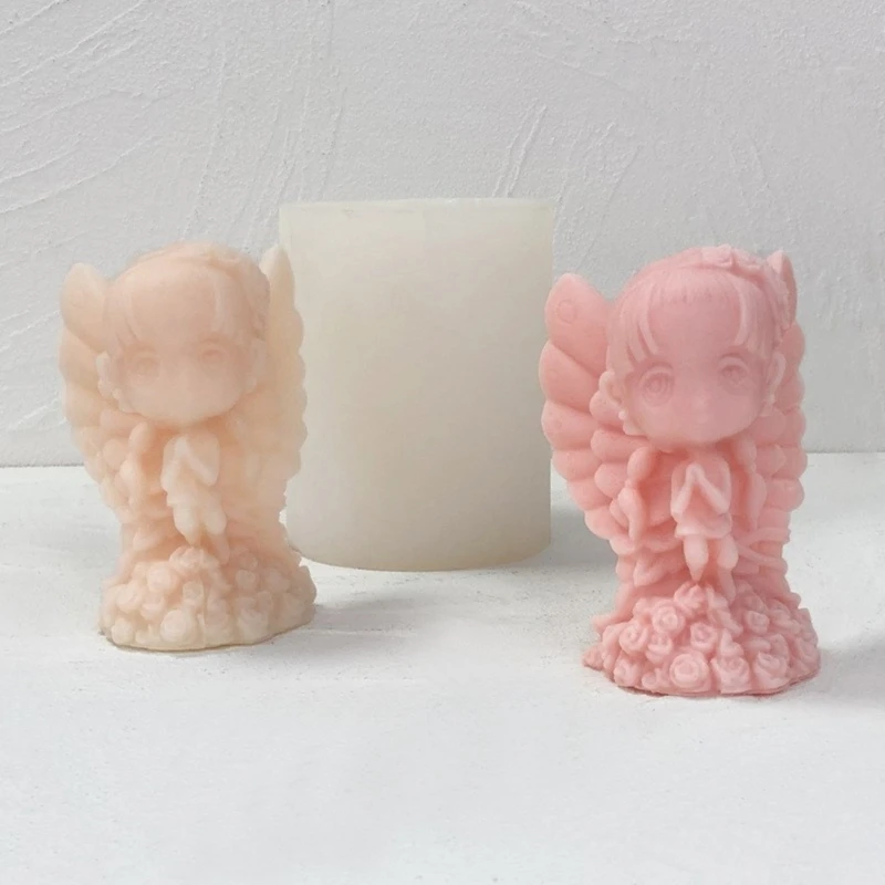 

Girl Figurine Molds for Making Soap Christmas Present Room Decoration, Little Girl Sculpture Molds