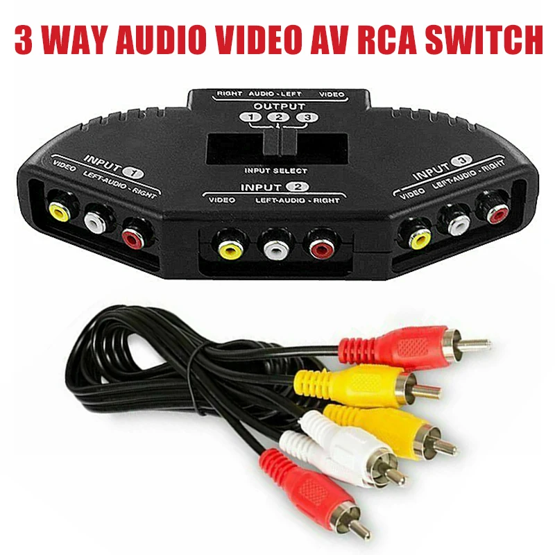 1pc   AV RCA й ġ ñ  й STB TV DVD VCD ÷̾ й ̺   3  RCA ̺