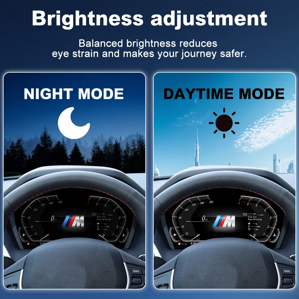 BMW 1 2 시리즈 F20 F22 X1 X2 대시보드용 최신 10인치 LCD 디지털 계기판, 주행거리계, 속도계, 가상 클러스터, CarPlay 지원