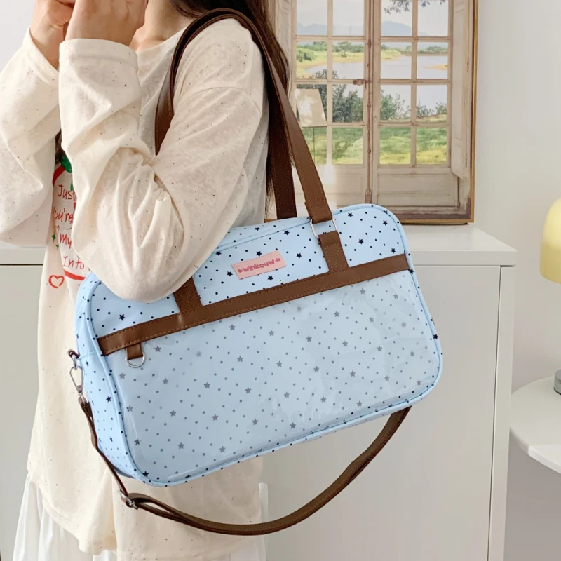 New Original Design Girl Sweet Y2k Ita Bag Cute JK Uniform Ulzzang Shoulder Bag Daily Commuting Casual Polka Dot Women's Bag