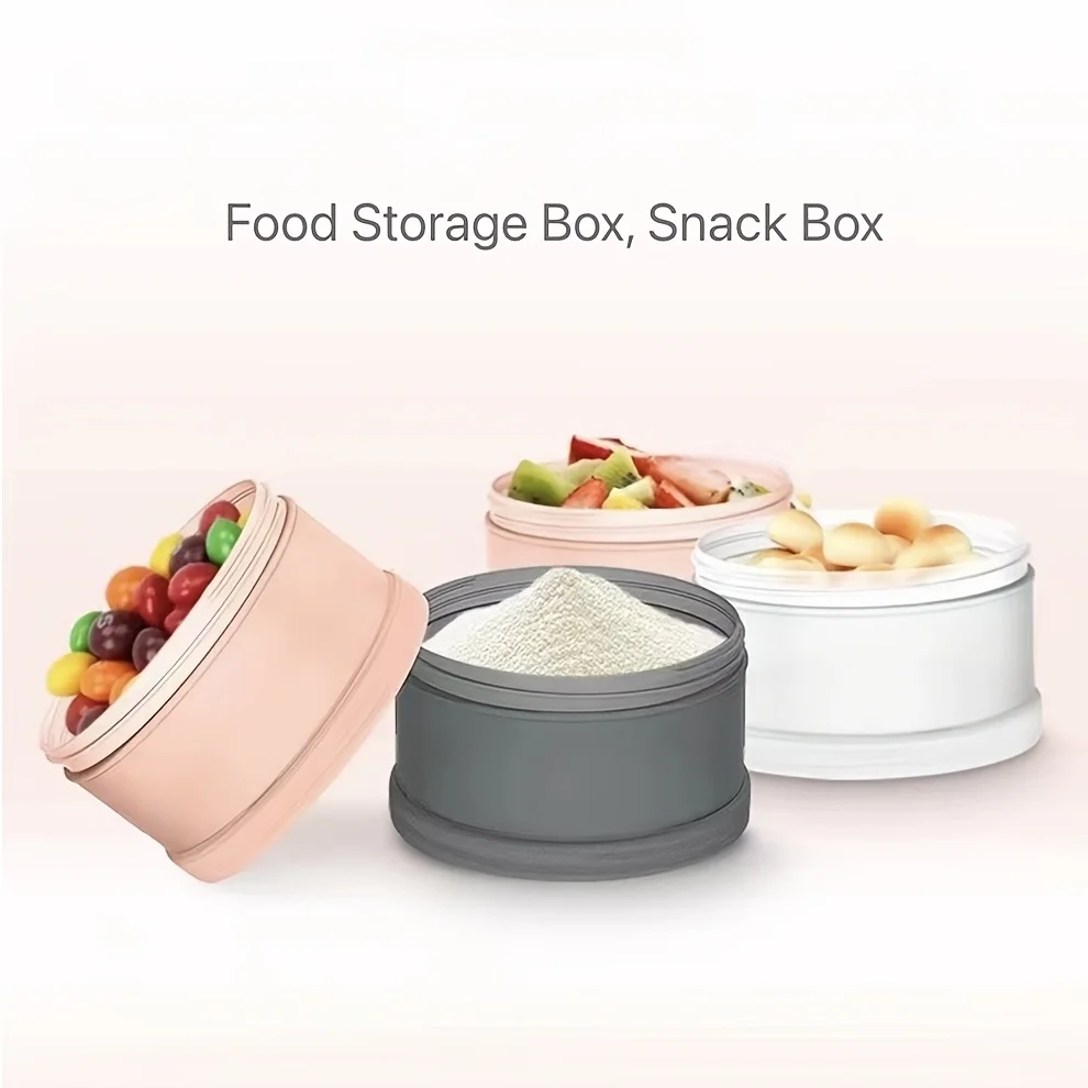 Portable Milk Powder Formula Dispenser Food Container Storage Feeding Boxes for Baby Kids Toddler 4 Grid milk powder storage box