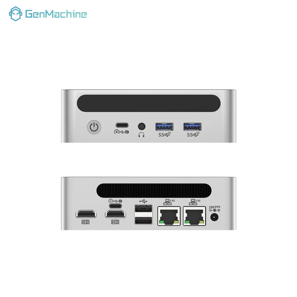 Genmachin AMD 7940HS ES MINI PC Windows 11 Ryzen LPDDR5 32GB 6400Mhz RAM WIFI6 BT5.2  Pc Game Diy Gaming Computer Ordenador 5