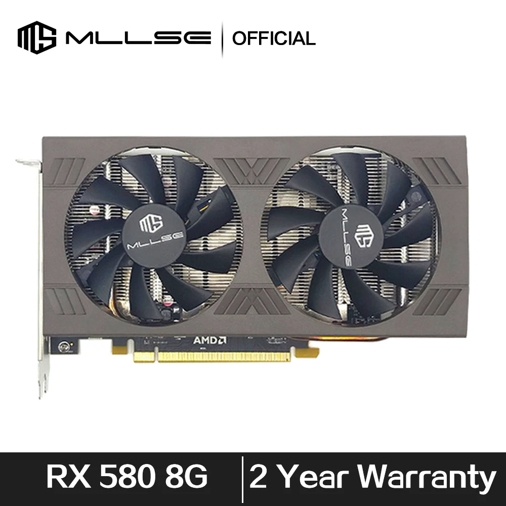 Mllse Amd Rx 580 8Gb Placa De Video 2048Sp Scheda Grafica Da Gioco Gddr5 256Bit Pci Express 3.0X16 8Pin Radeon Gpu Scheda Video Pc