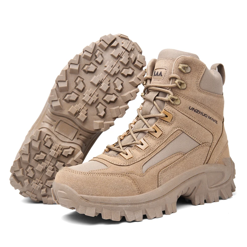 

Light Military Tactical Boots Combat Collision Prevention Training Lace up Outdoor Walking Breathable Military Shoes