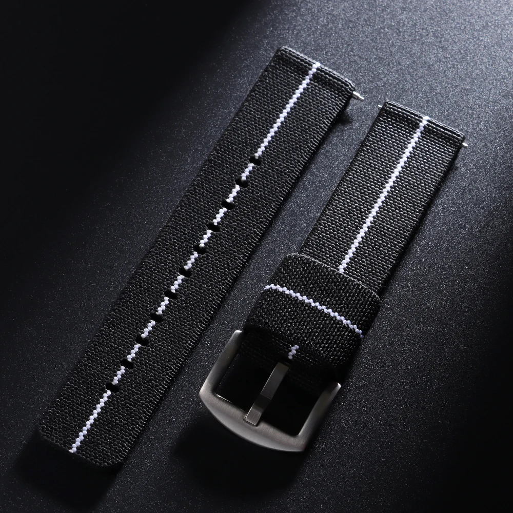 Woven Soft Nylon Canvas Watch Band - Sport Quick Release Wrist Strap