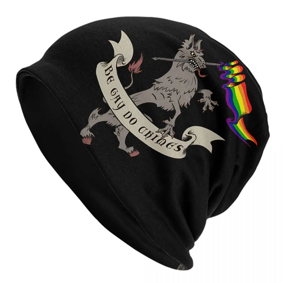 

LGBT Pride Skullies Beanies Caps Pride Flag Do Crimes Thin Hat Autumn Spring Bonnet Hats Men Women's Hip Hop Ski Cap