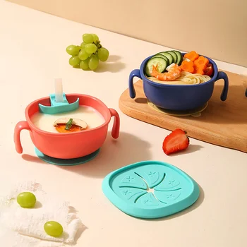 3-in-1 Baby Snack Bowl & Cup – Silicone Straw, Lid & Suction Base