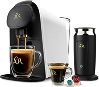 Barista System Coffee and Espresso Machine Combo with Frother, Matte White 1