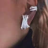 Untique Sparking Bling 5A CZ Paved Colorful Cubic Zirconia Circle Lines Stud Earring 2025 Geometric Fashion Women Girl Jewelry